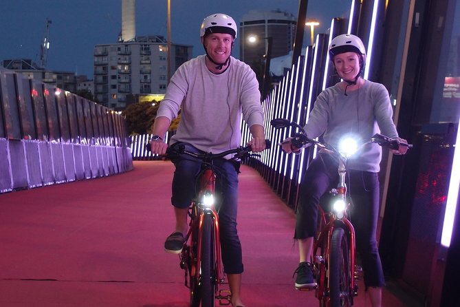 The City Lights: a unique electric bike tour of Auckland by night! - Getting fitted out at Princes Wharf