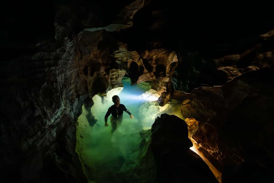 The Waitomo Experience : Okohua Glowworm Cave Tour - A warm drink in the middle of the cave