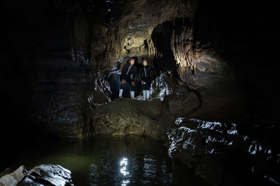 The Waitomo Experience : Okohua Glowworm Cave Tour - The bush walk and cedar hot tub finale