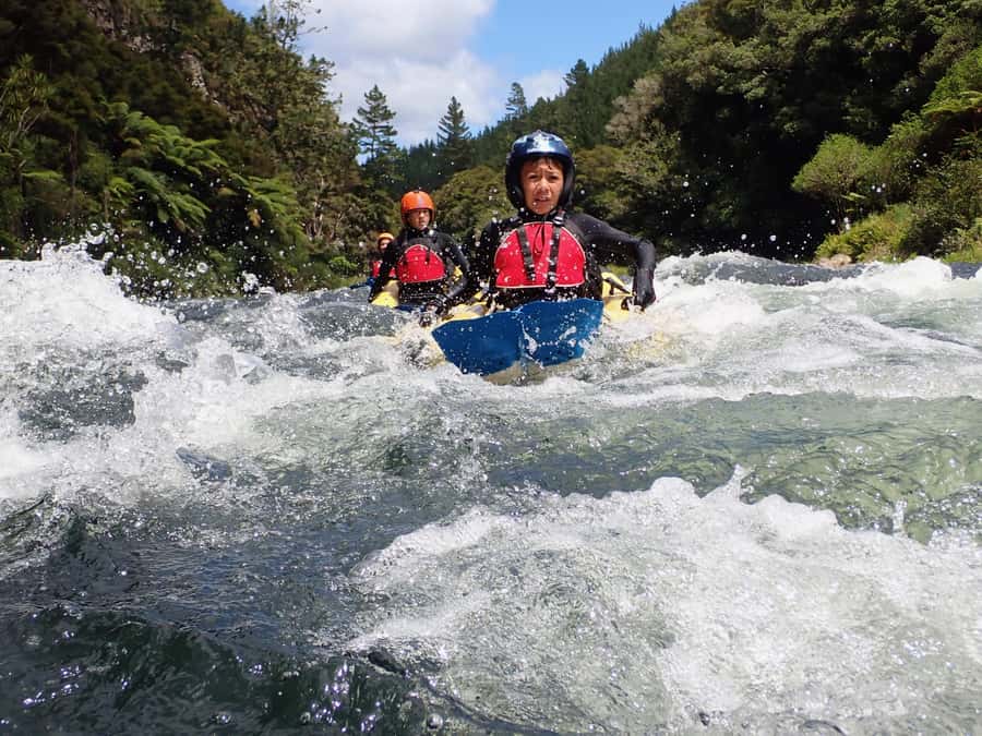 Thrilling Riverbug Adventure on the Rangitāiki River - A small group on a quiet river
