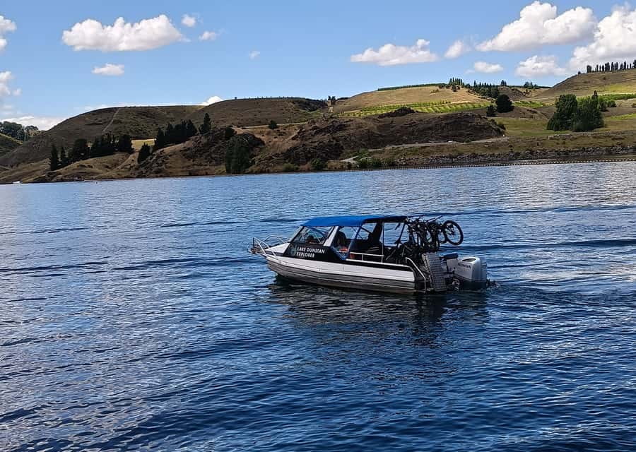 Ultimate Lake Dunstan Bike Hire, Shuttles And Boat Return - Clyde, a short celebration, and the boat transfer