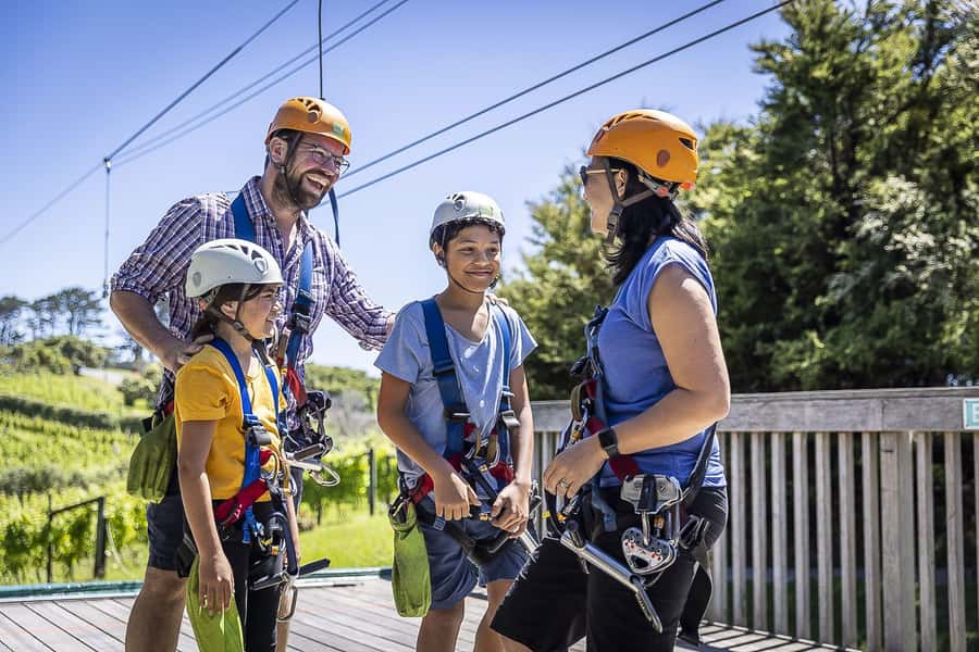 Waiheke Island: Zipline and Native Forest Adventure Trip - Three ziplines, each with a little more speed