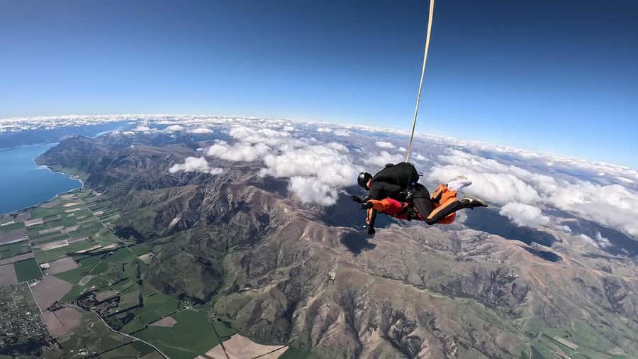 Wanaka: Tandem Skydive Experience - The exit and 25 to 60 seconds of freefall