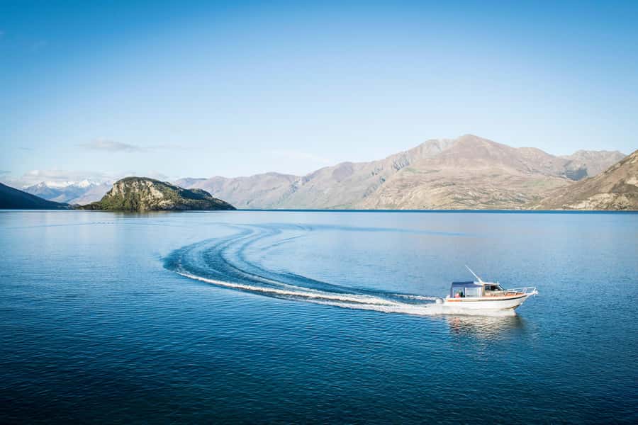 Wanaka Water Taxi Mou Waho Island Tour - Setting out from Wānaka Marina